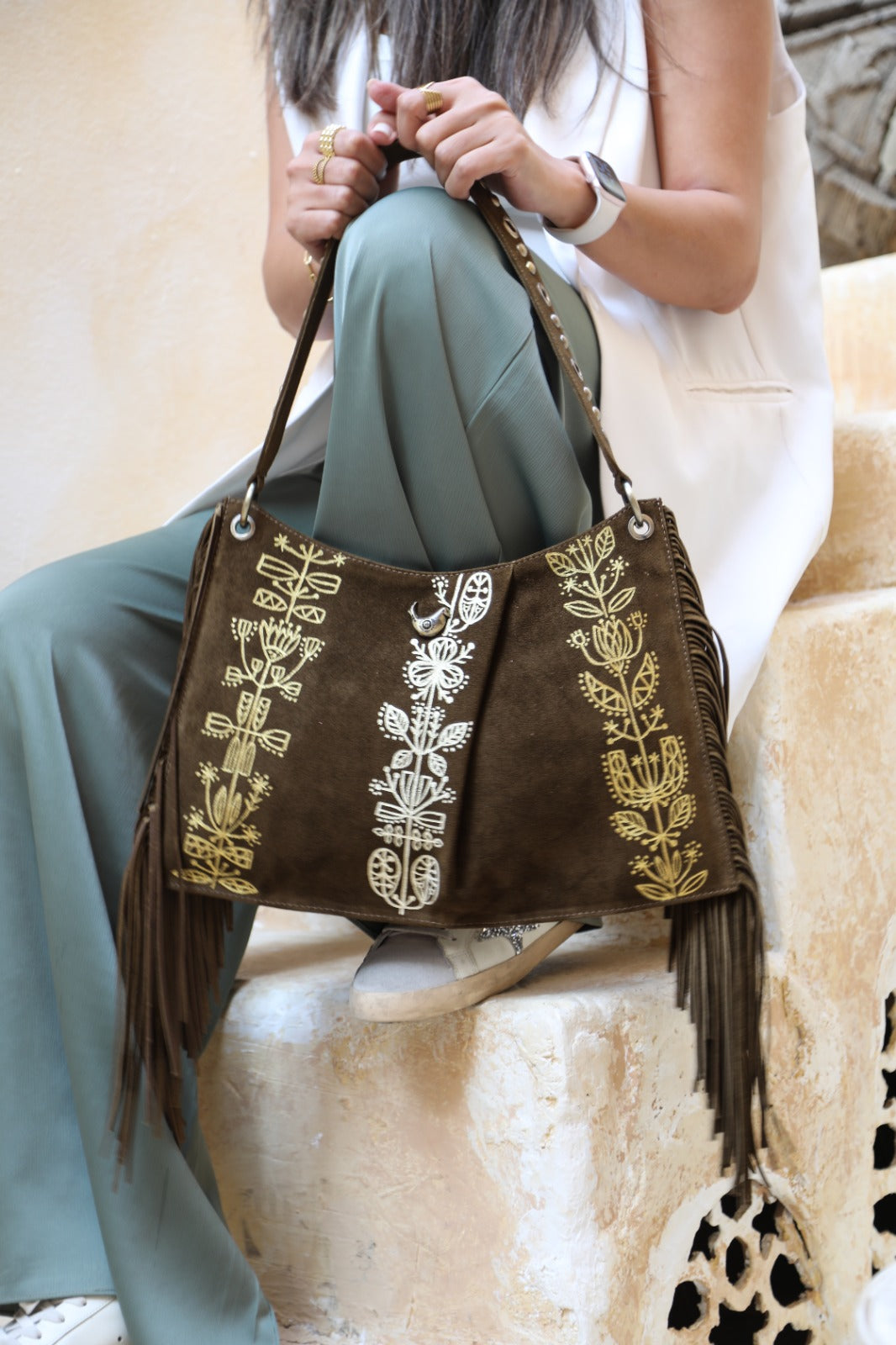 Shoulder Bag Side Fringes
