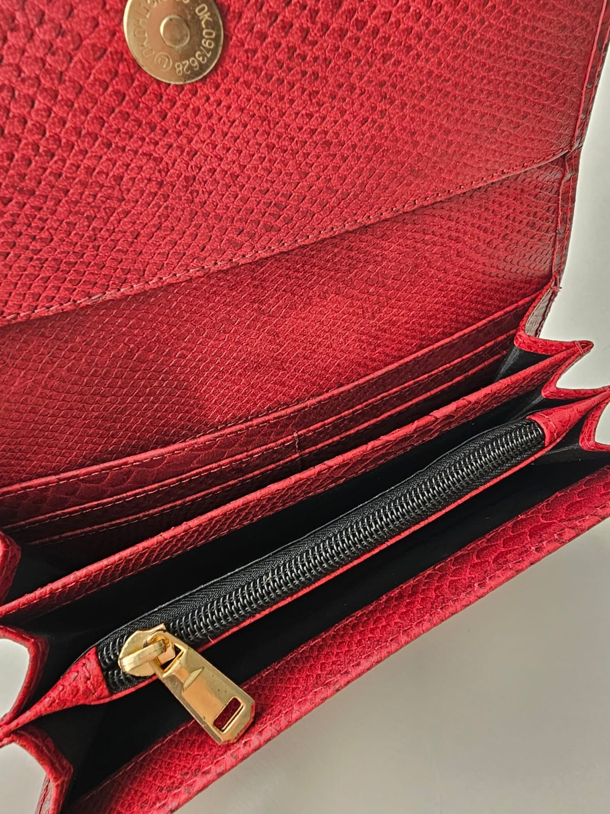 Leather Wallet Red Base X Snoopy