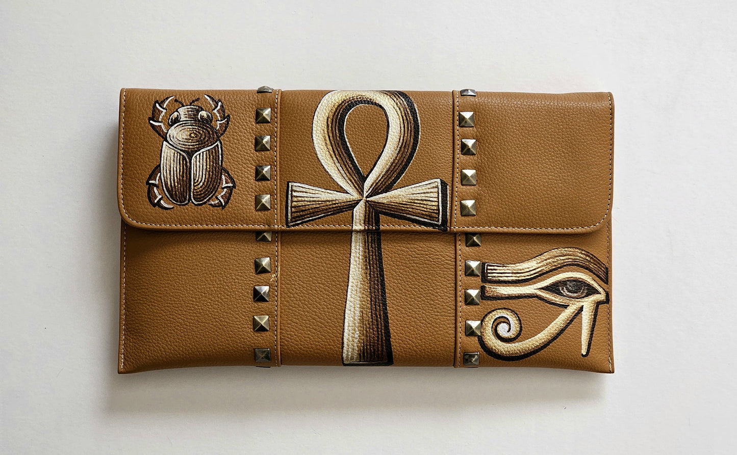 Leather Envelope with Studs X Havan Ancient Harmony
