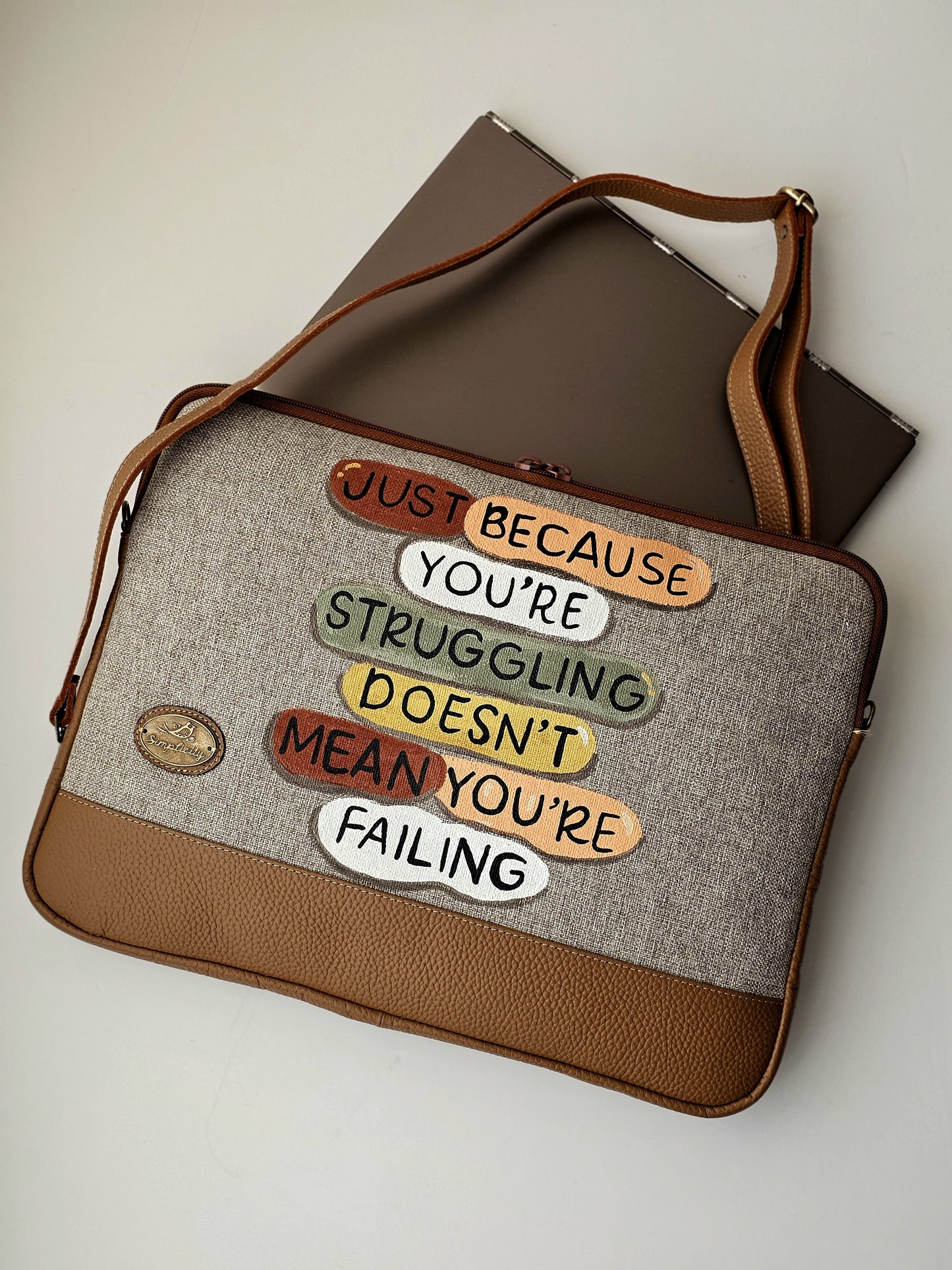 Laptop Sleeve Beige X Quote