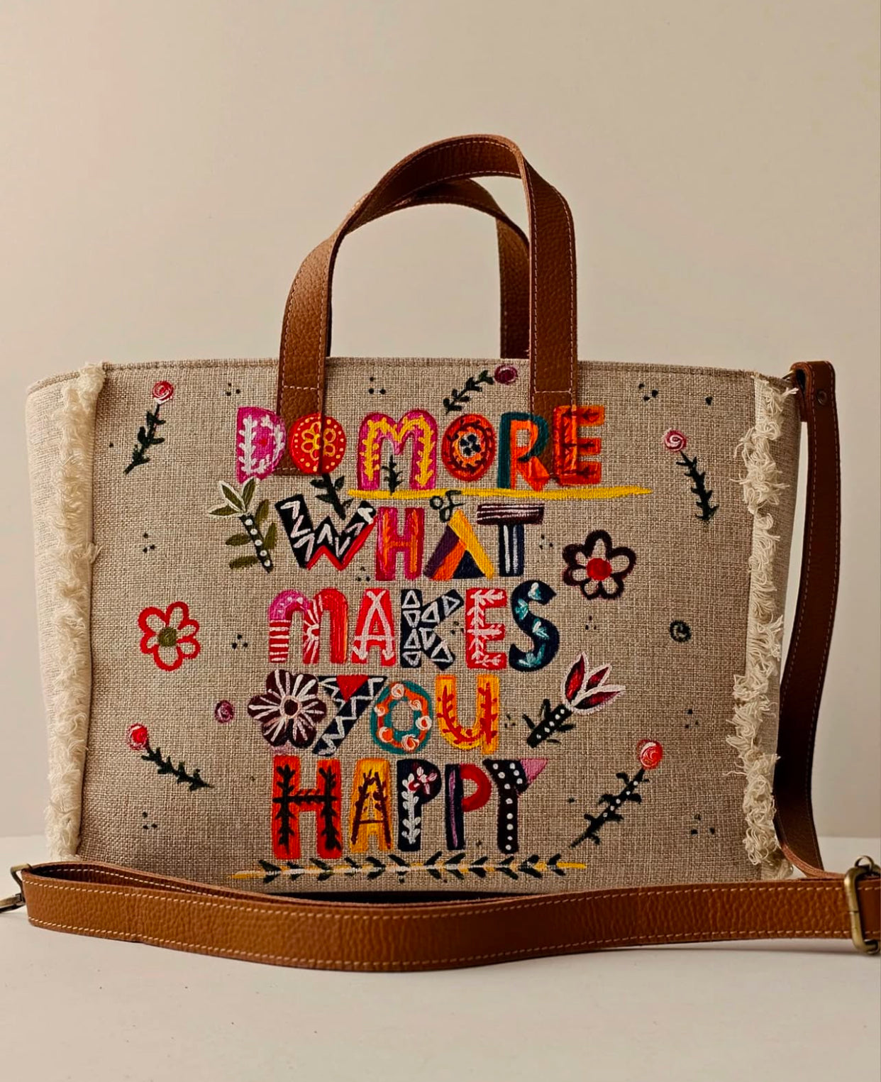 Beige Tote Bag Do More