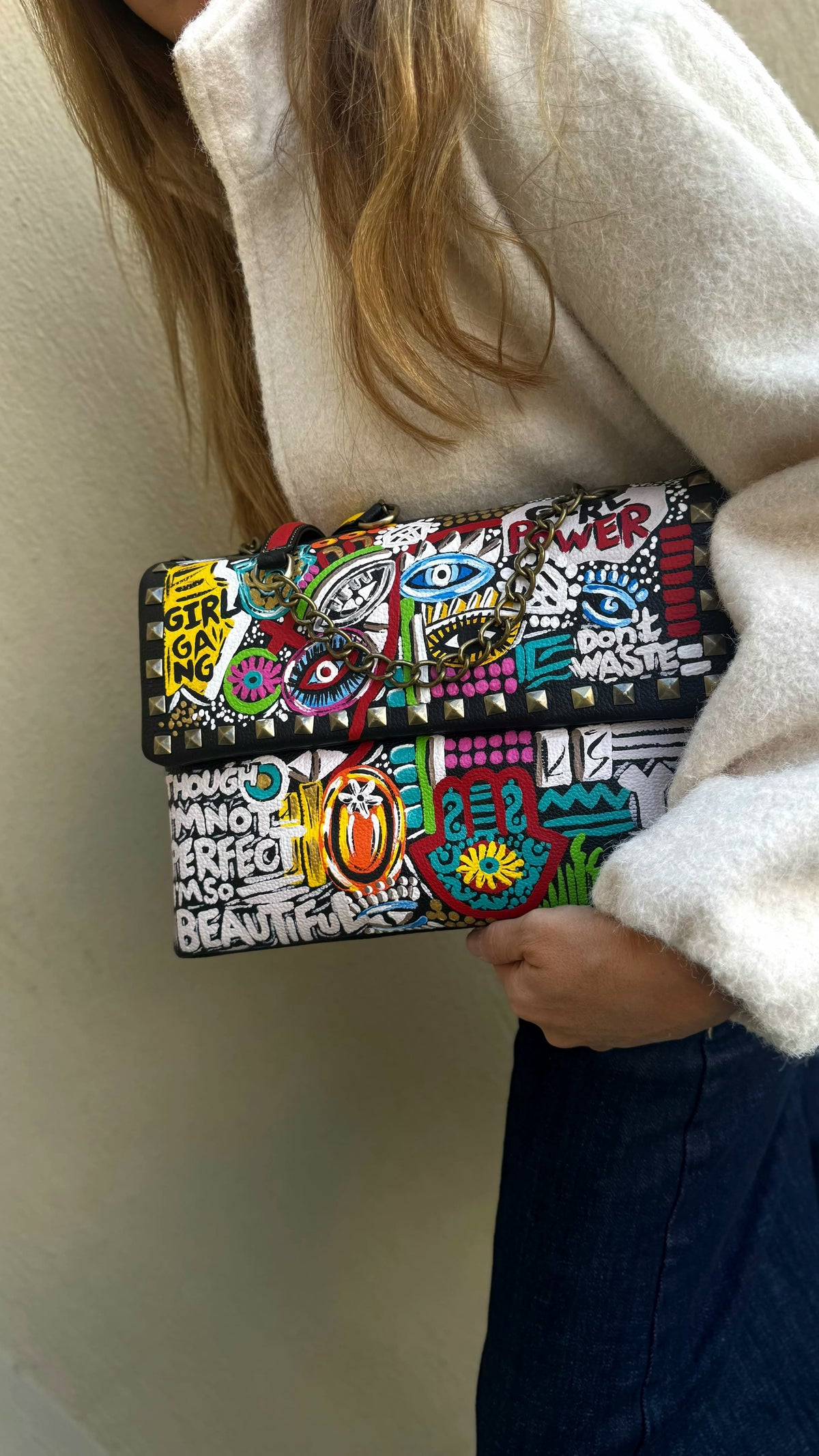 Rectangular Bag X Colorful Graffiti