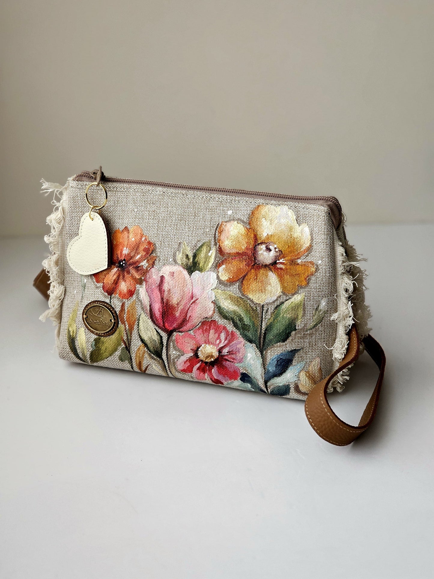 Cross Bag Flowers Design