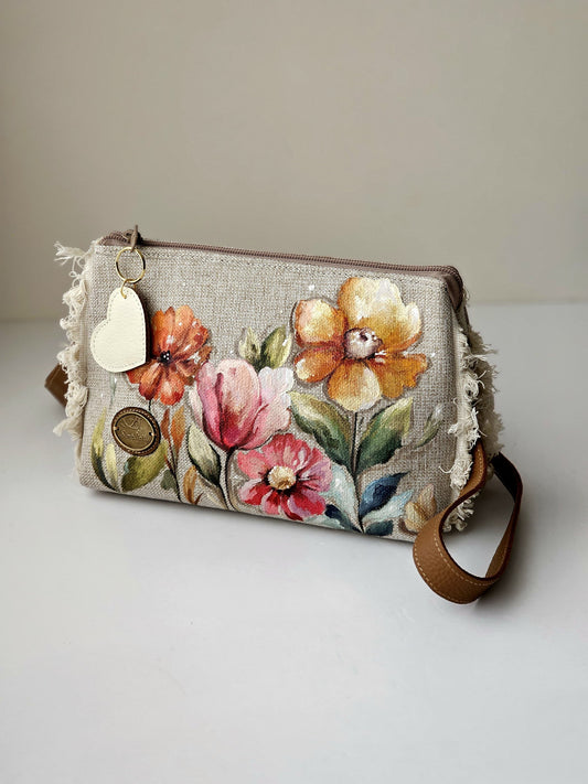 Cross Bag Flowers Design