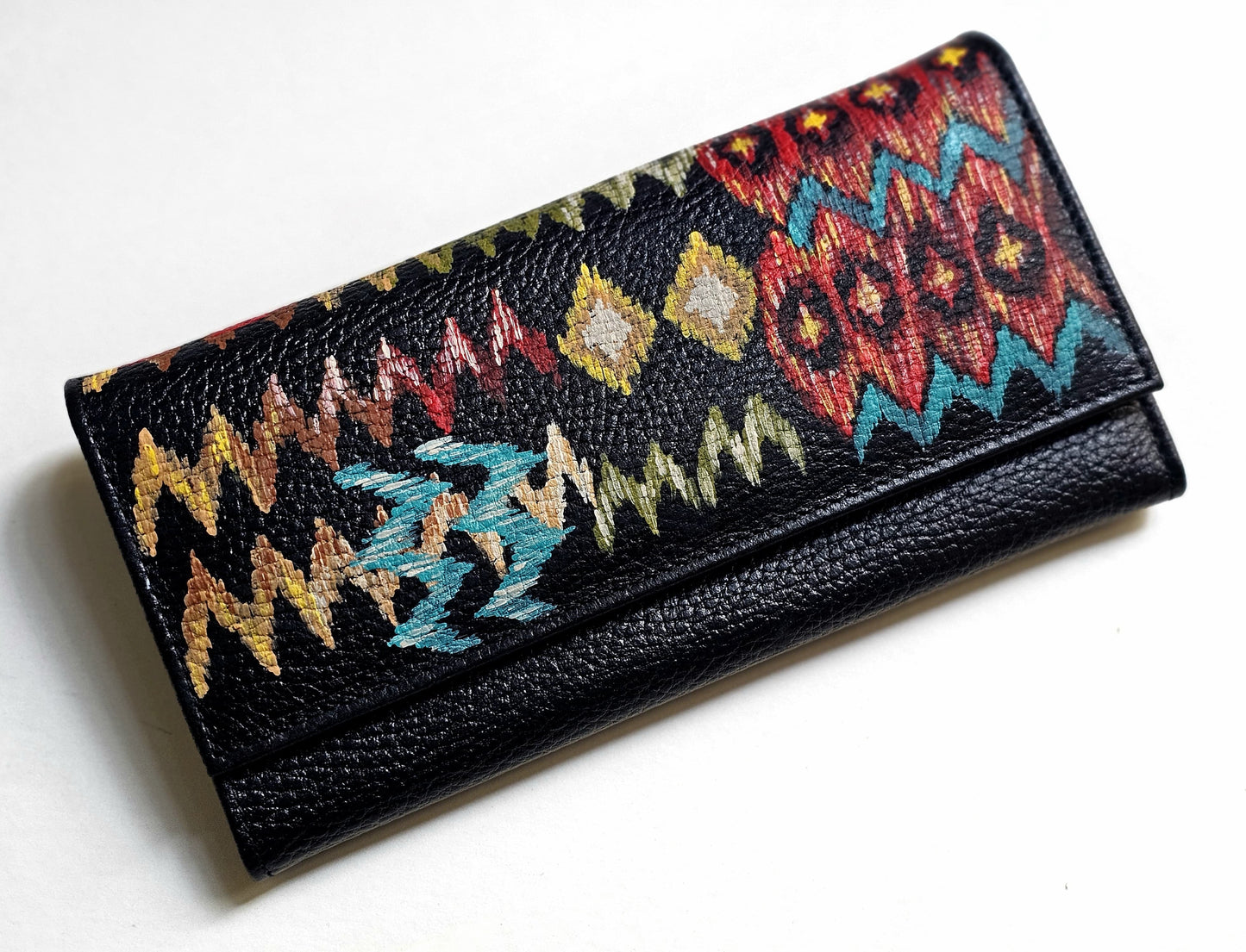 Leather Wallet Black Base X Colors