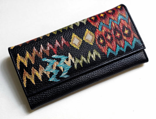 Leather Wallet Black Base X Colors