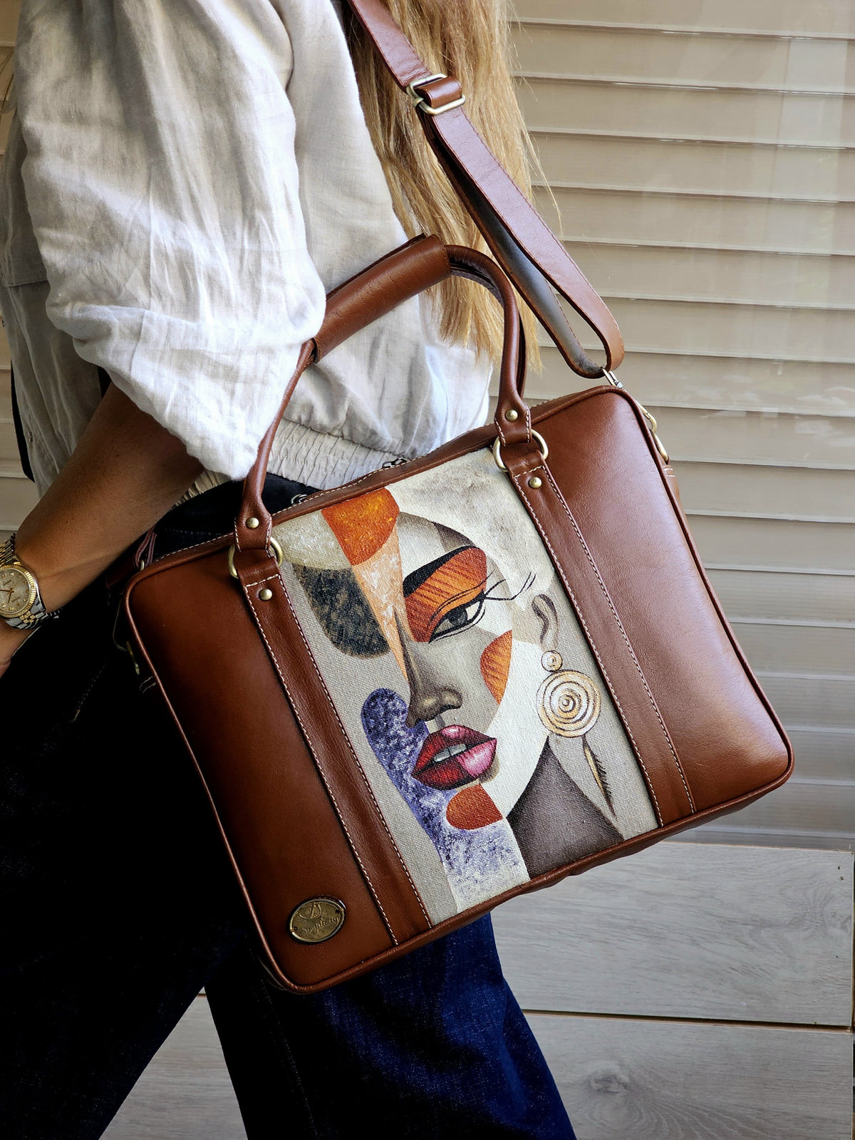 Leather Laptop Bag X Desert Muse