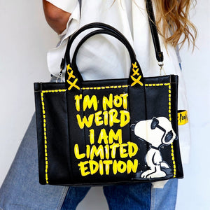 Leather Tote Bag X Yellow I’m Not Weird