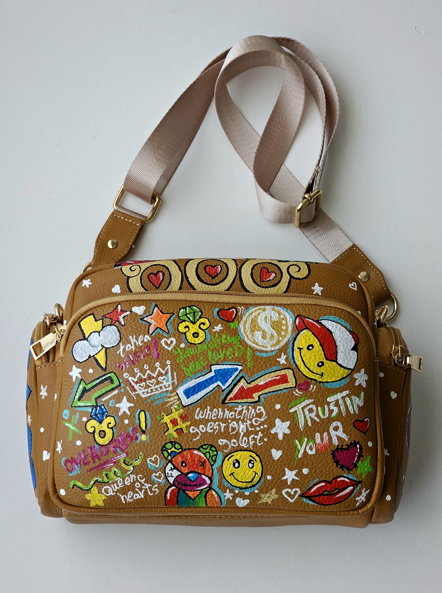 Leather Cross Bag Havan X Positive Vibes