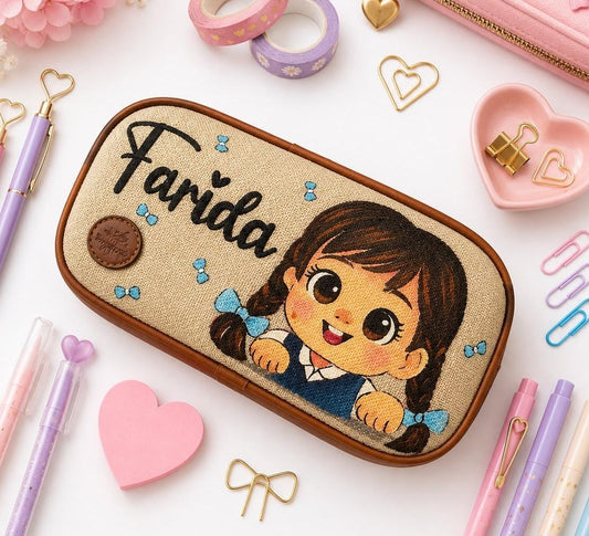 Pencil Case X Blue Ribbons