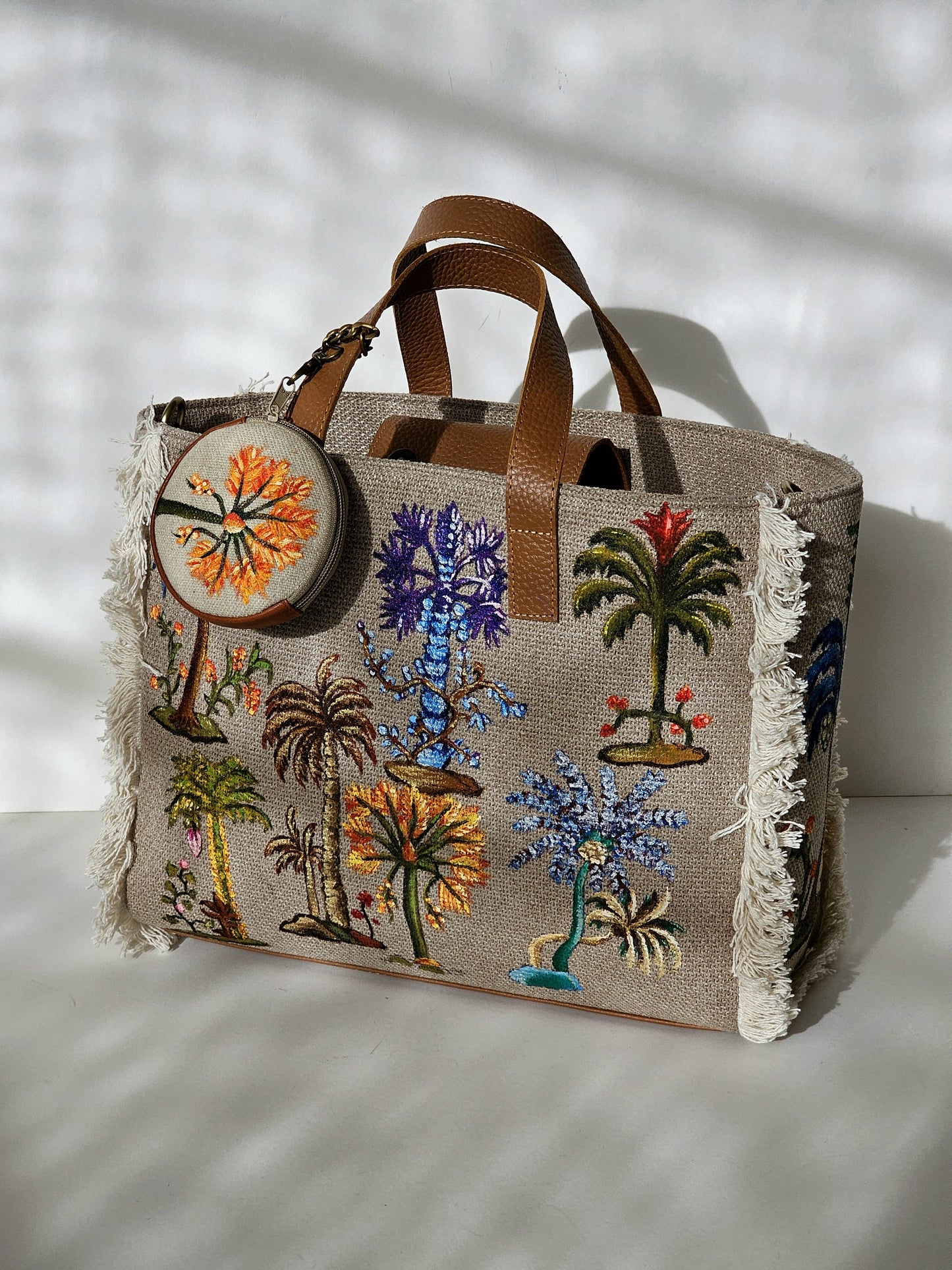 Beige Tote Bag X Tropical Vibes