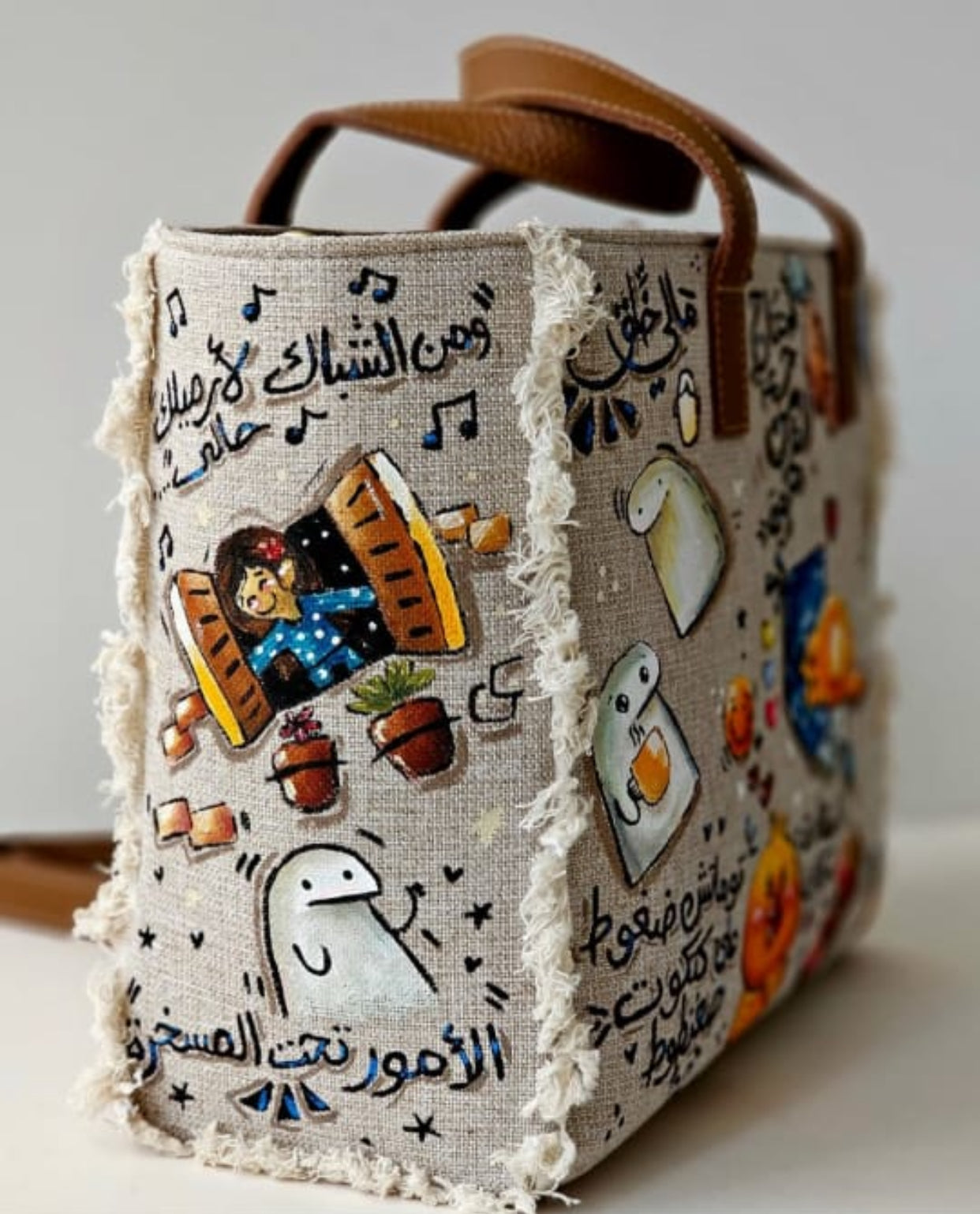 Beige Tote Bag X Chick Design
