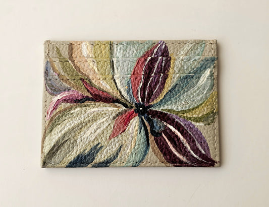 Card Holder Beige X Flower 2