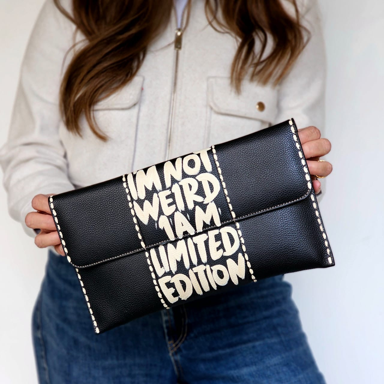 Leather Envelope Black X I’m Not Weird
