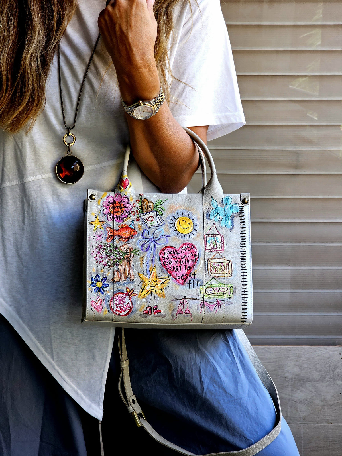 Medium Tote Bag X Happy Sketch