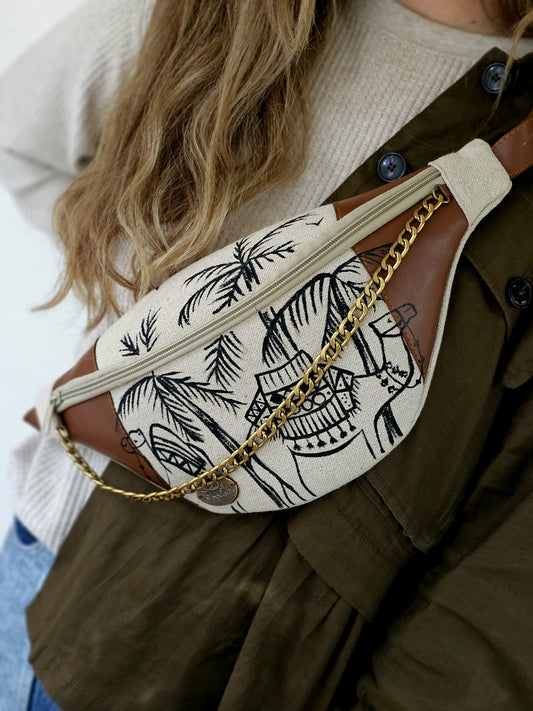 Fabric Fanny Pack Camels X Palm Trees