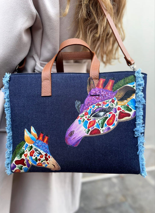 Jeans Tote Bag Jeans X Giraffe