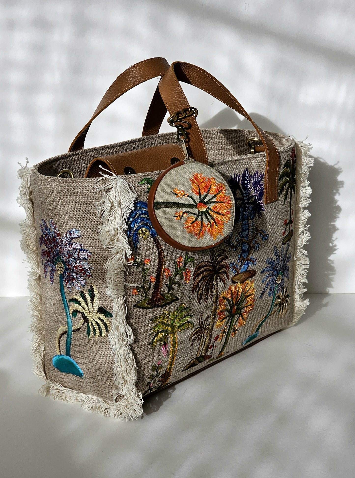 Beige Tote Bag X Tropical Vibes