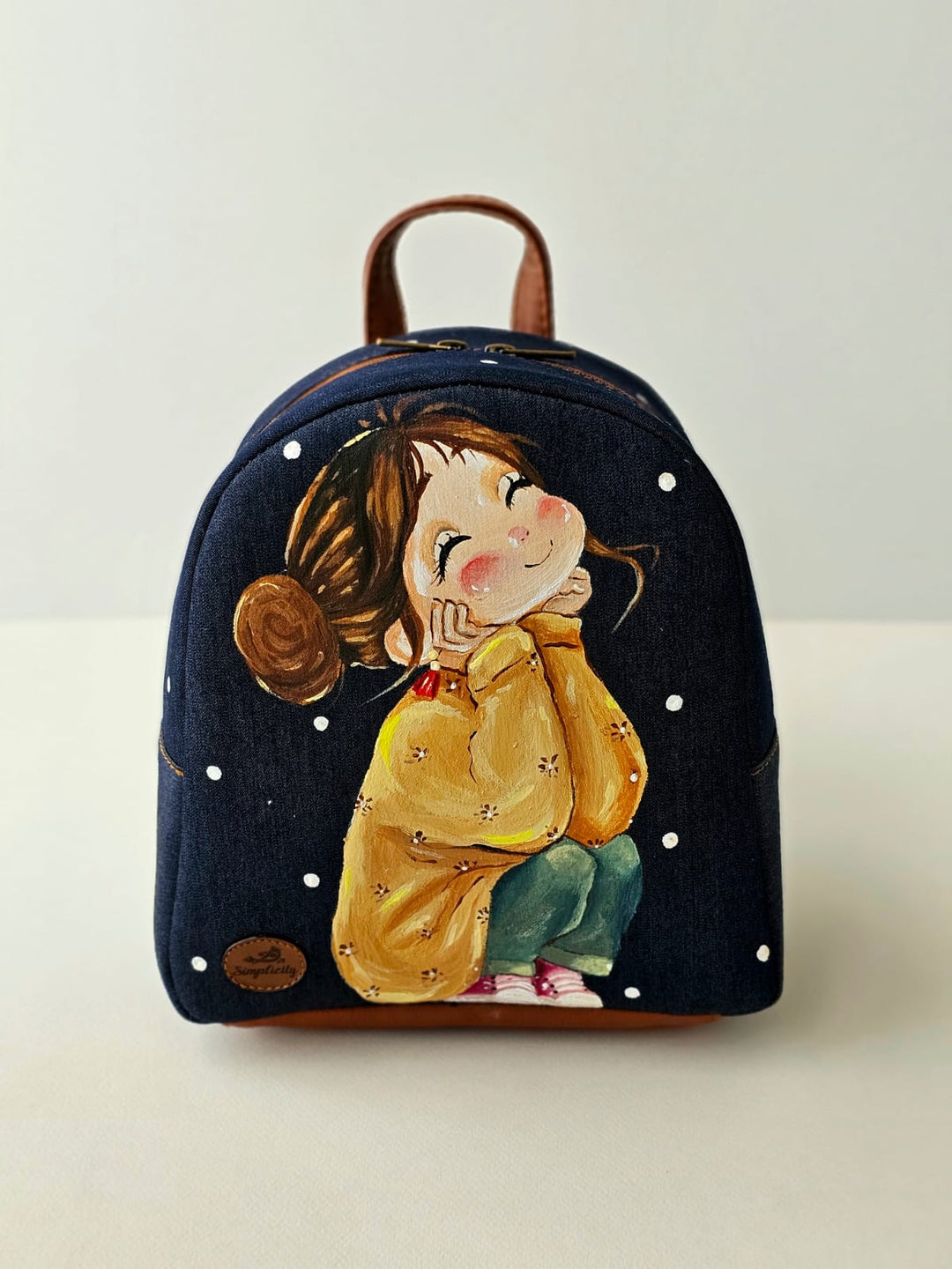 Fabric Mini Backpack Dark Navy – Simplicity Gallery