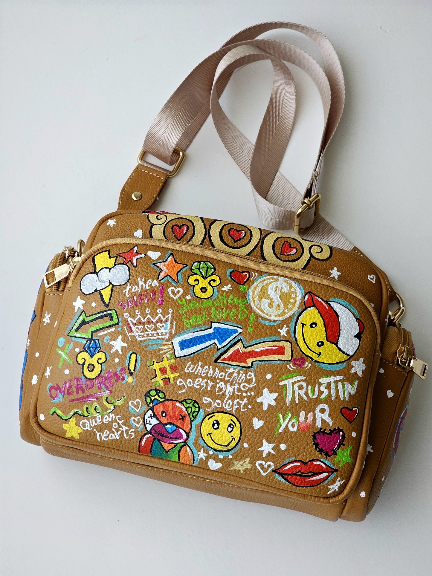 Leather Cross Bag Havan X Positive Vibes