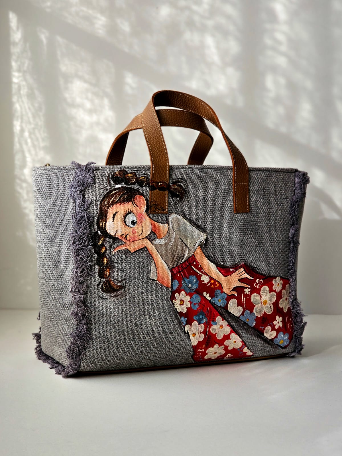 Grey Tote Bag