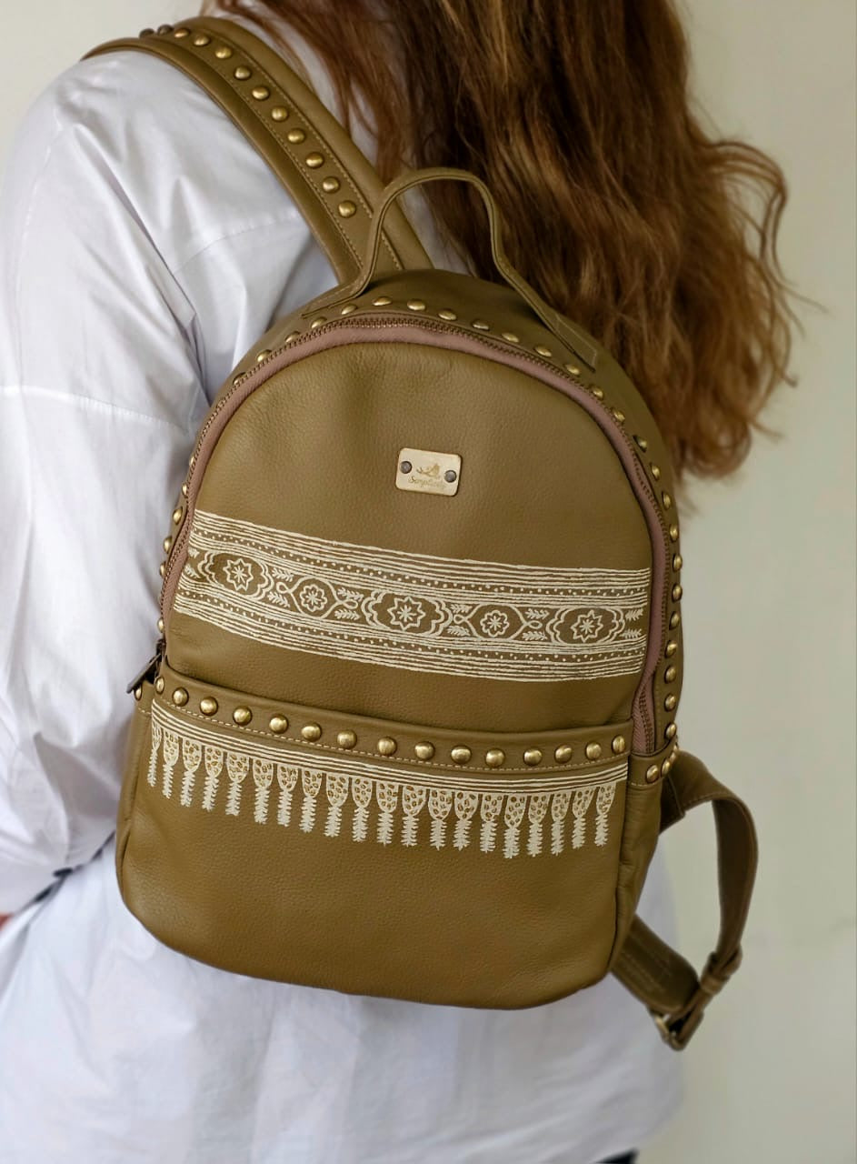 Backpack with studs