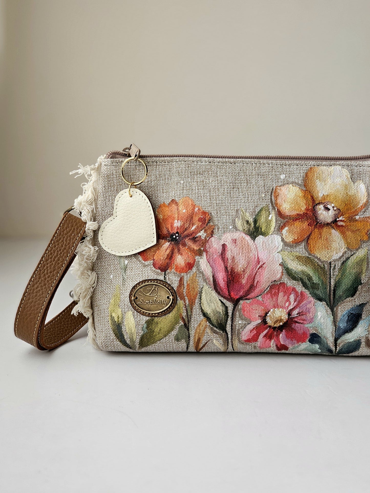 Cross Bag Flowers Design
