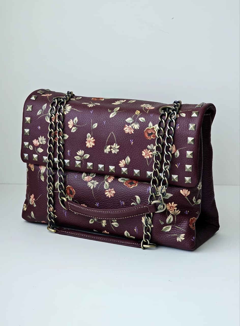 Rectangular Leather Bag X Floor Petals