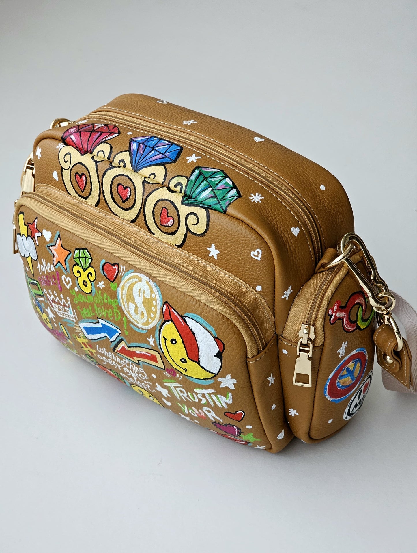 Leather Cross Bag Havan X Positive Vibes