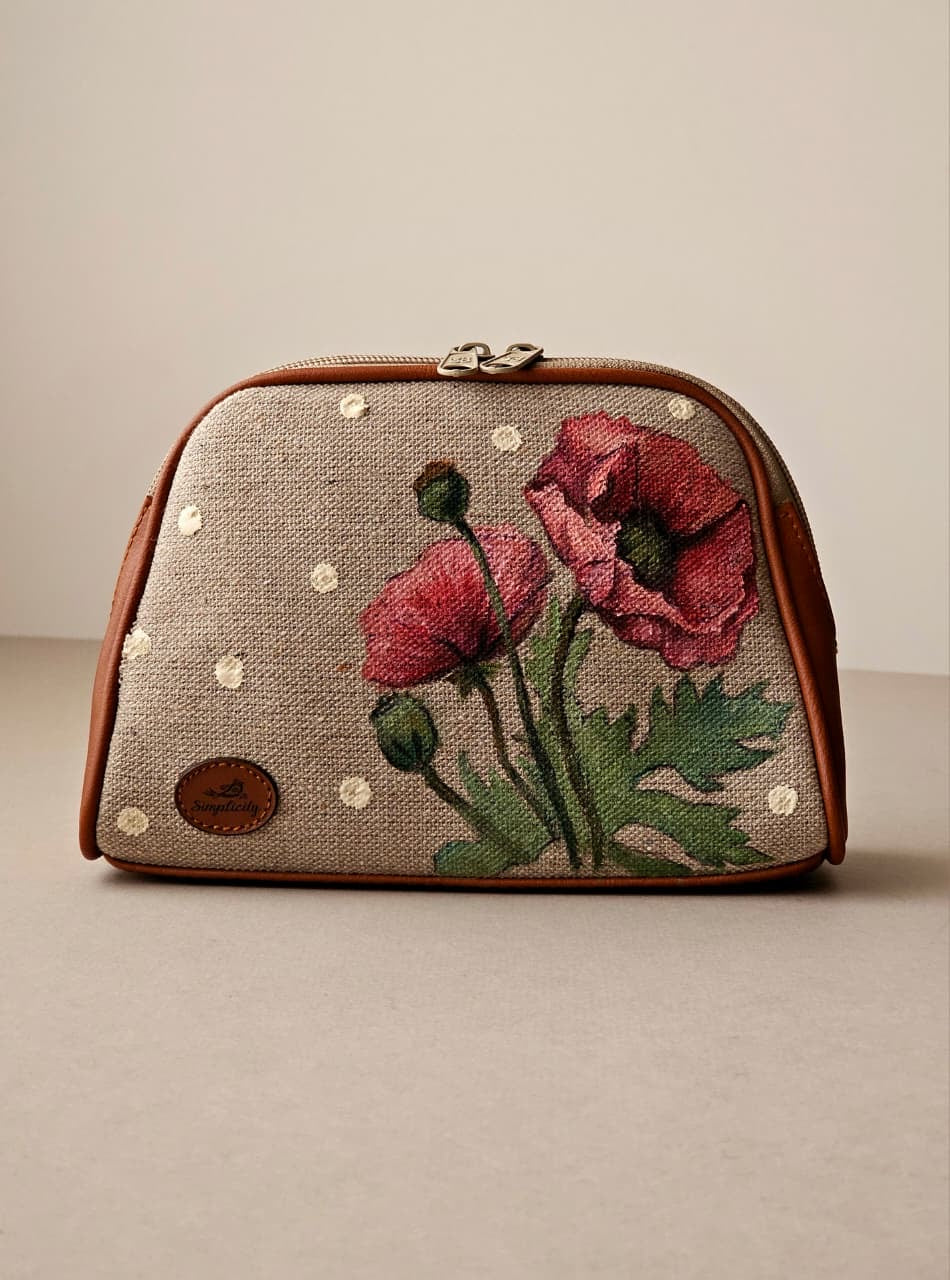 Makeup Pouch X Pink Flowers