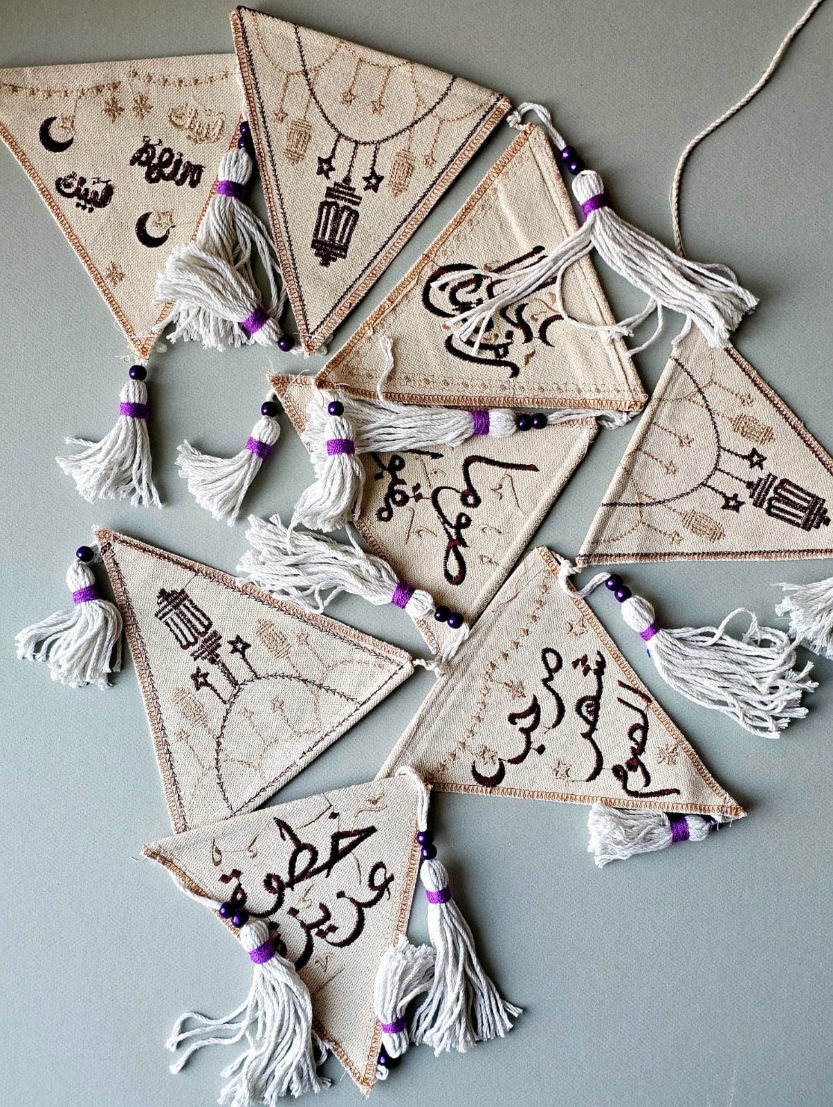 Hanging Deco X Purple Beads