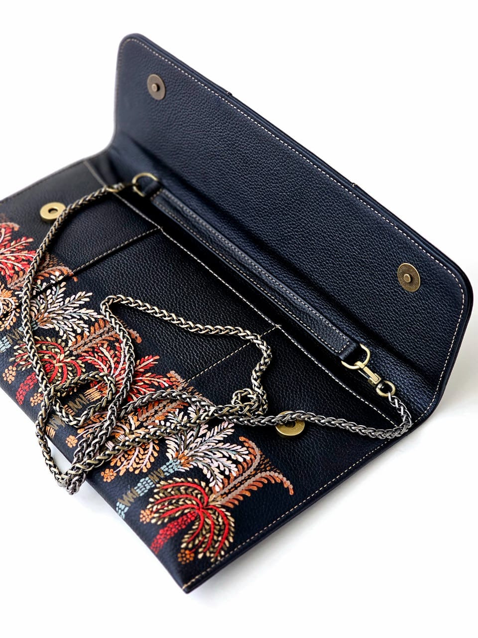 Leather envelope X Colorful Palm trees
