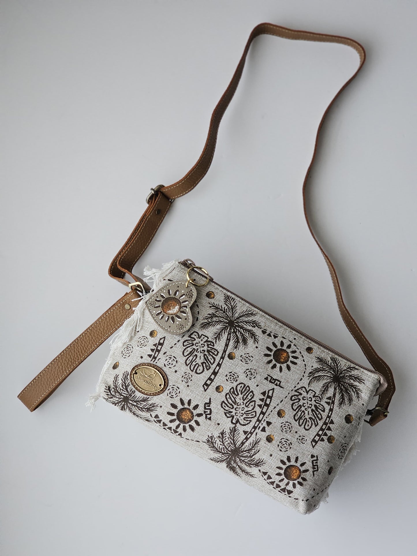 Cross Bag Palm Trees Design