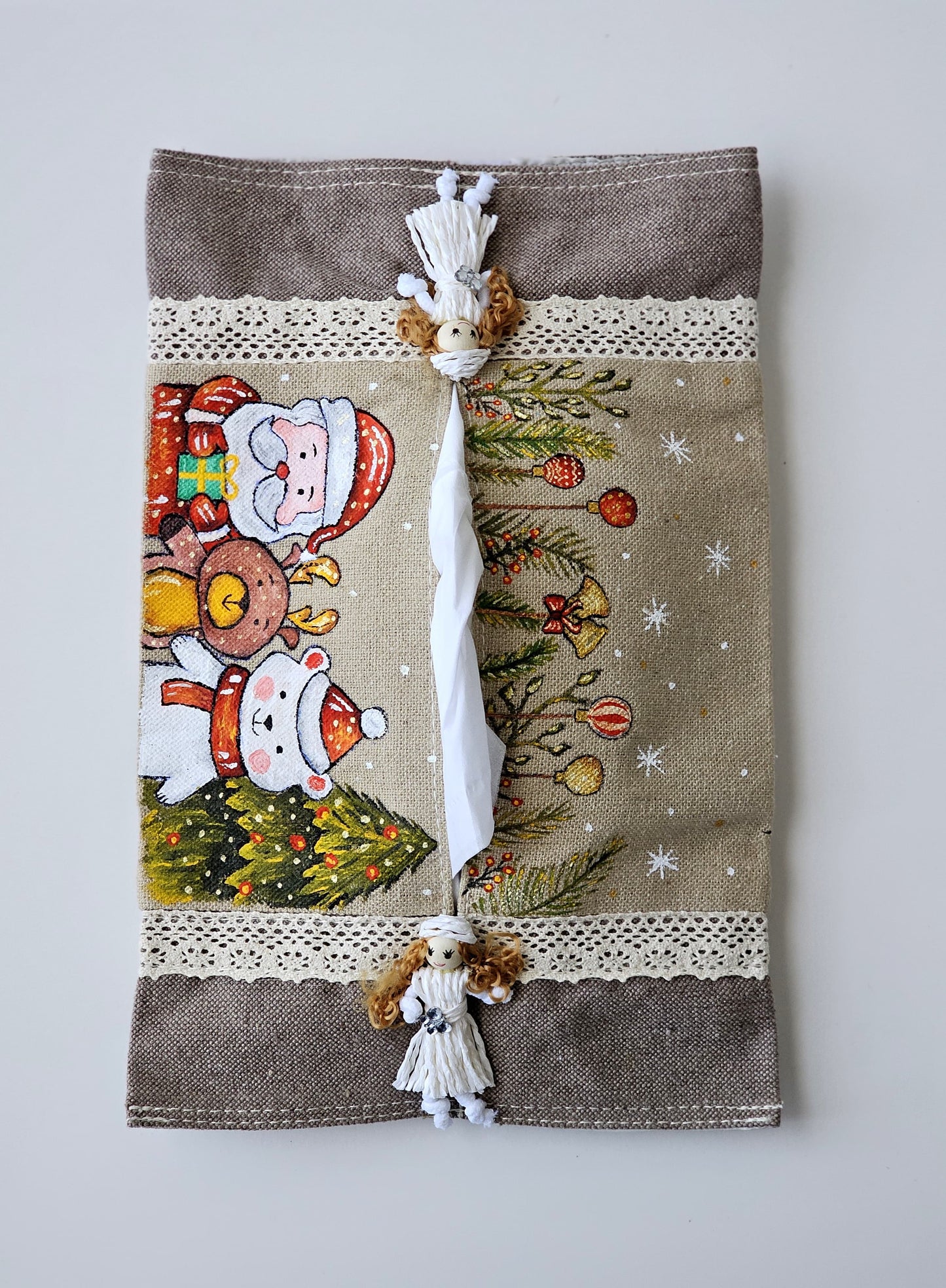 Christmas tissue covers