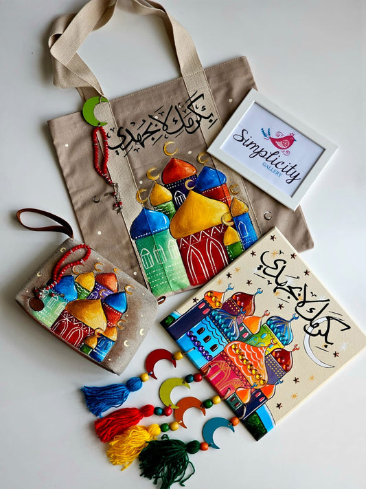 Set of Bag + Wall Deco + Clutch