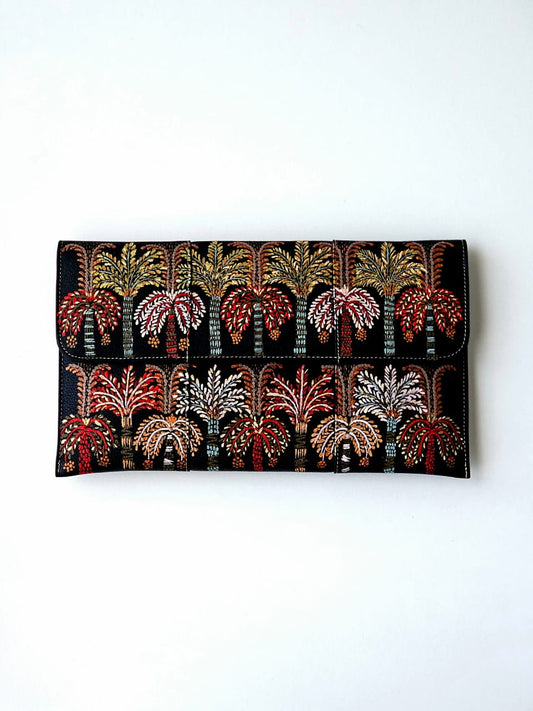 Leather envelope X Colorful Palm trees