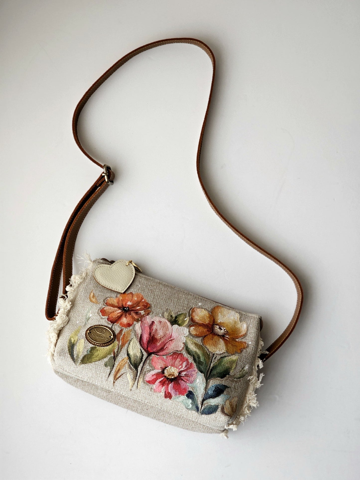 Cross Bag Flowers Design