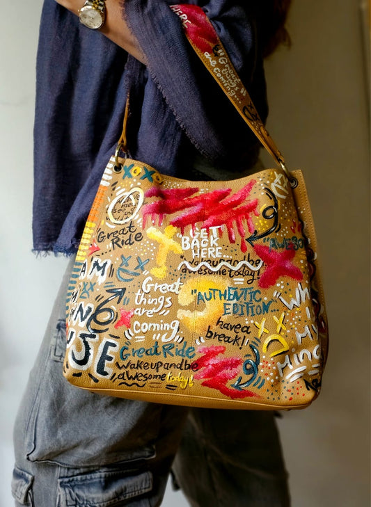 Large Leather Bag Havan X Multi Colors