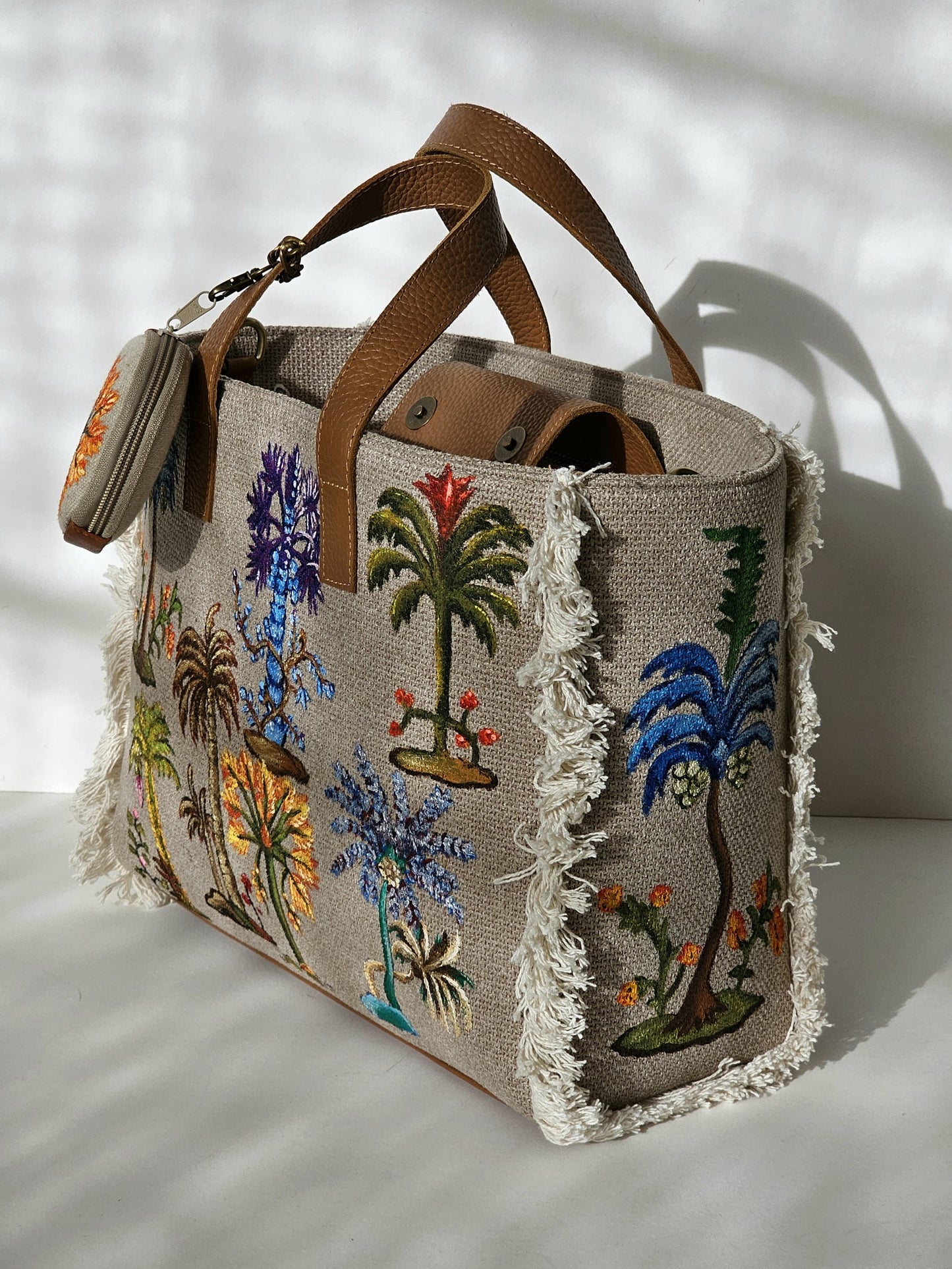Beige Tote Bag X Tropical Vibes