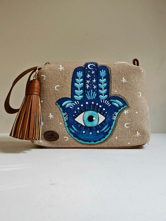 Gogo Clutch Beige X Blue Kaf