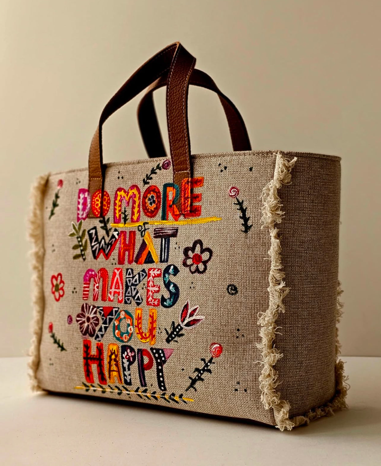 Beige Tote Bag Do More
