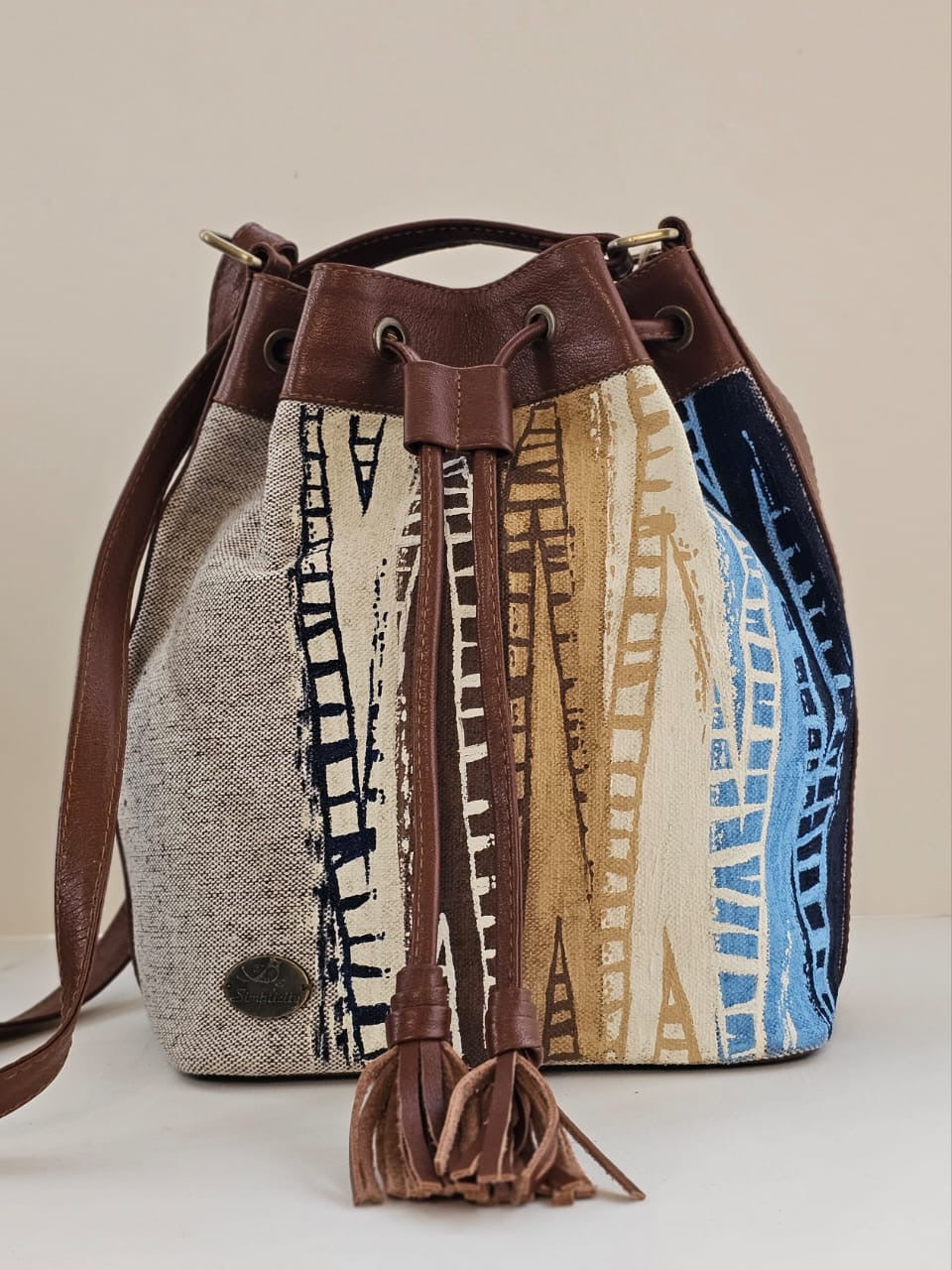 Fabric Bucket Beige Base X Colors
