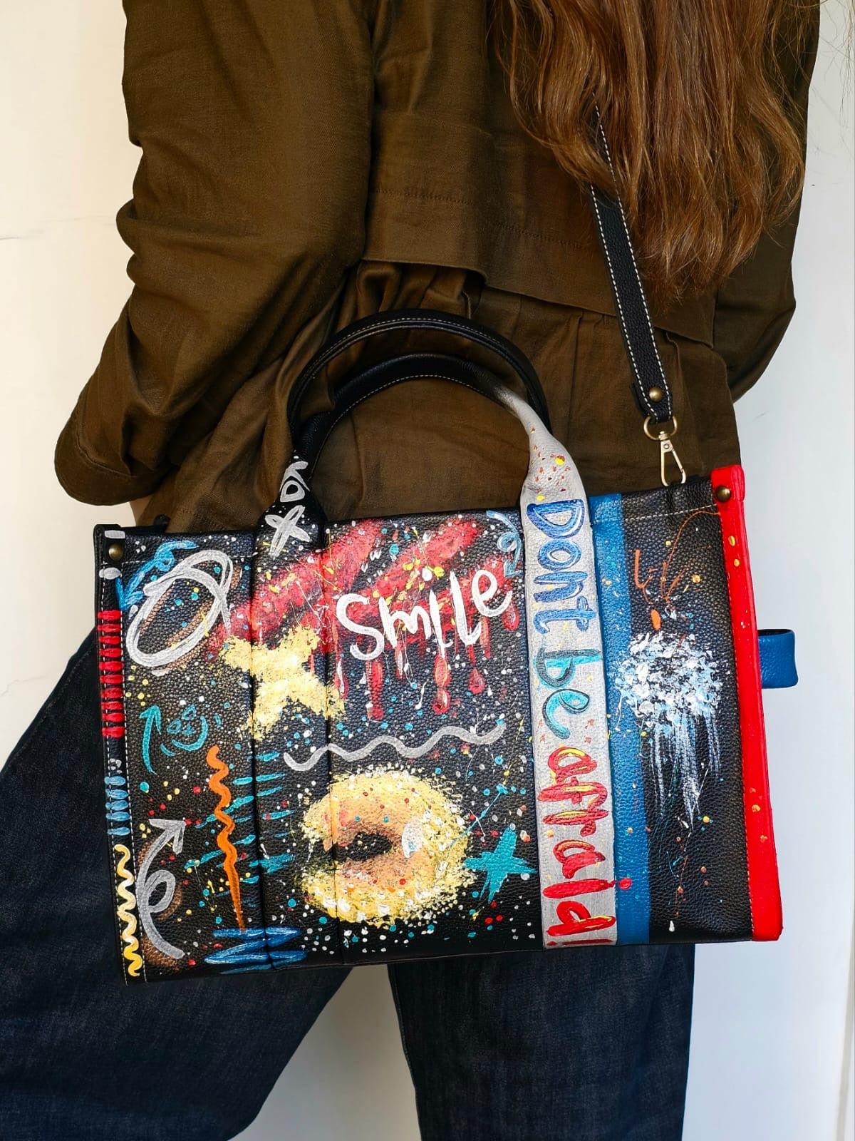 Leather Tote Bag X Smile