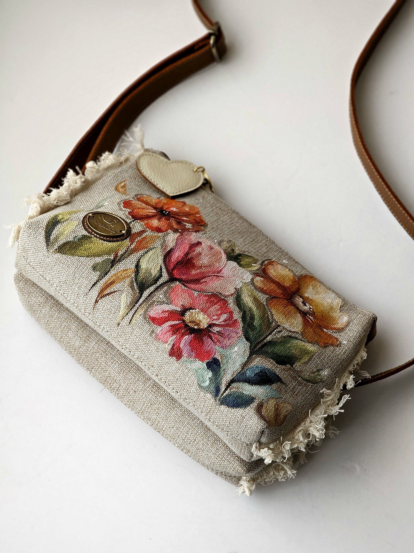 Cross Bag Flowers Design