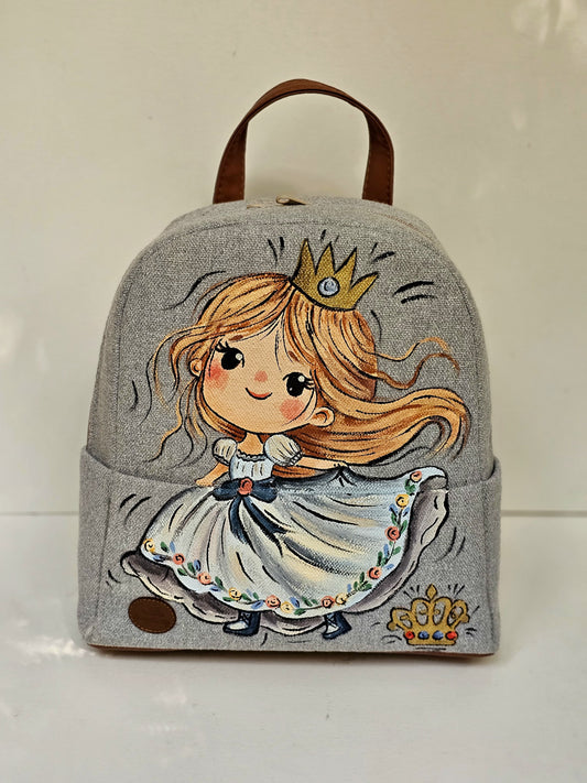 Fabric Medium Backpack Beige X Princess 2