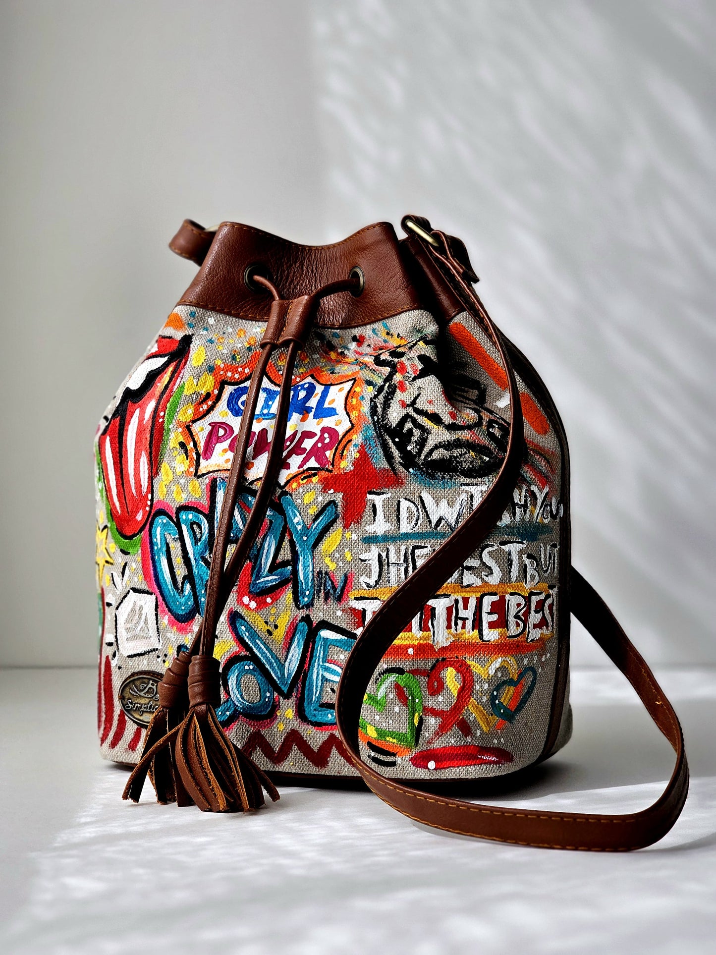Fabric Bucket Beige X Colors