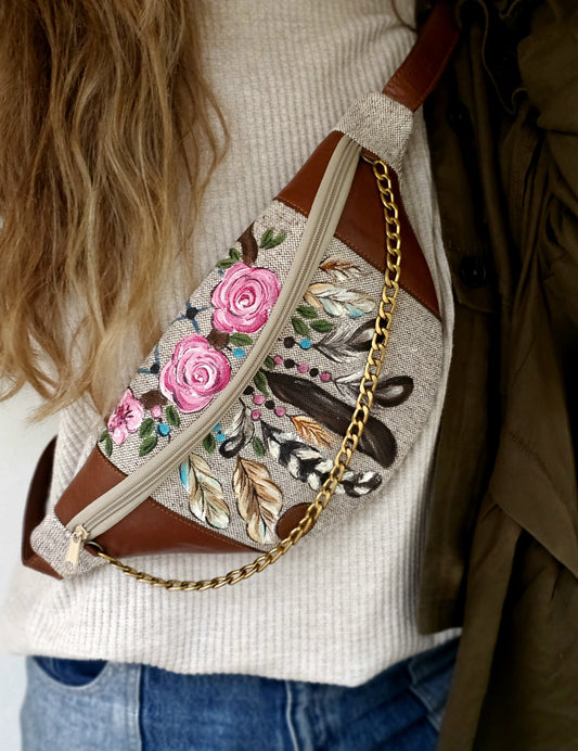 Fabric Fanny Pack Beige X Dream Catcher