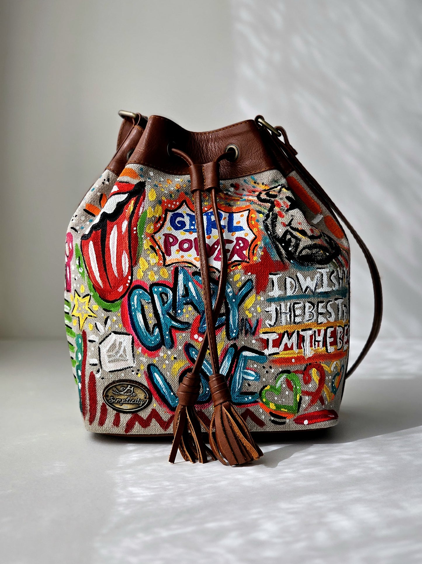 Fabric Bucket Beige X Colors