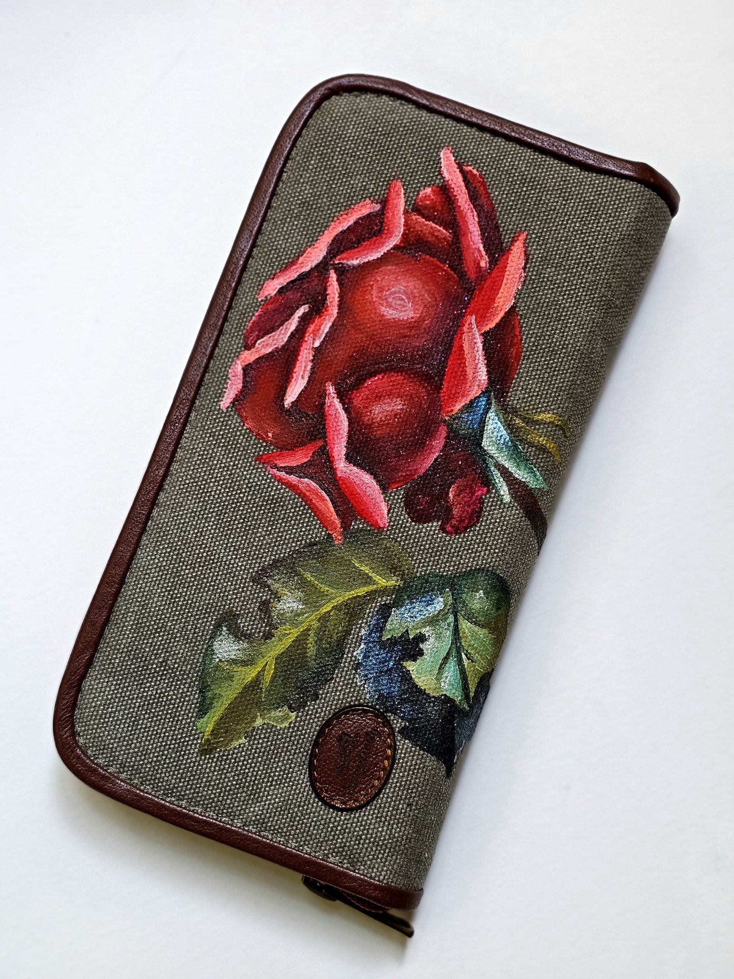 Fabric Wallets Red Flower