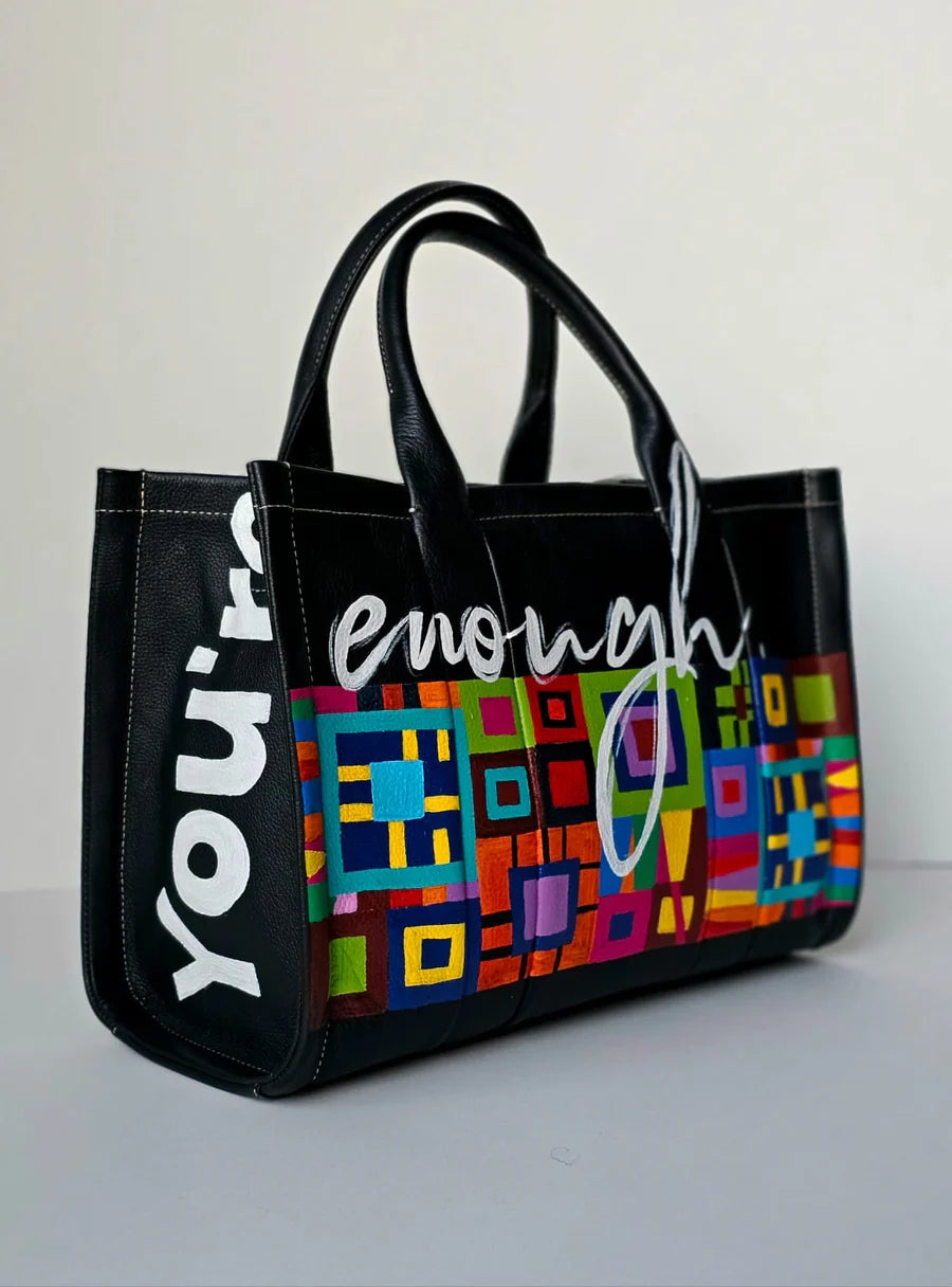 Large Tote Bag Black X Enough